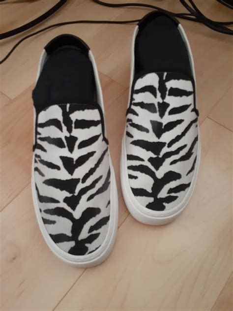 ysl zebra shoes|Saint Laurent Zebra Slip.